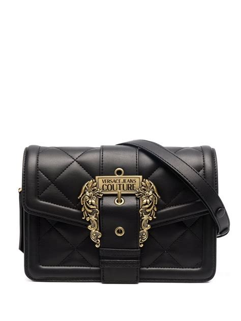 versace jeans baroque quilted shoulder bag|farfetch versace jeans.